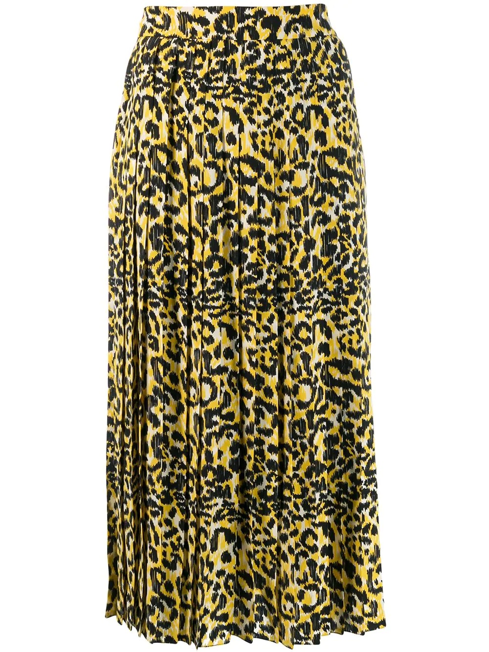 leopard-print pleated skirt - 1