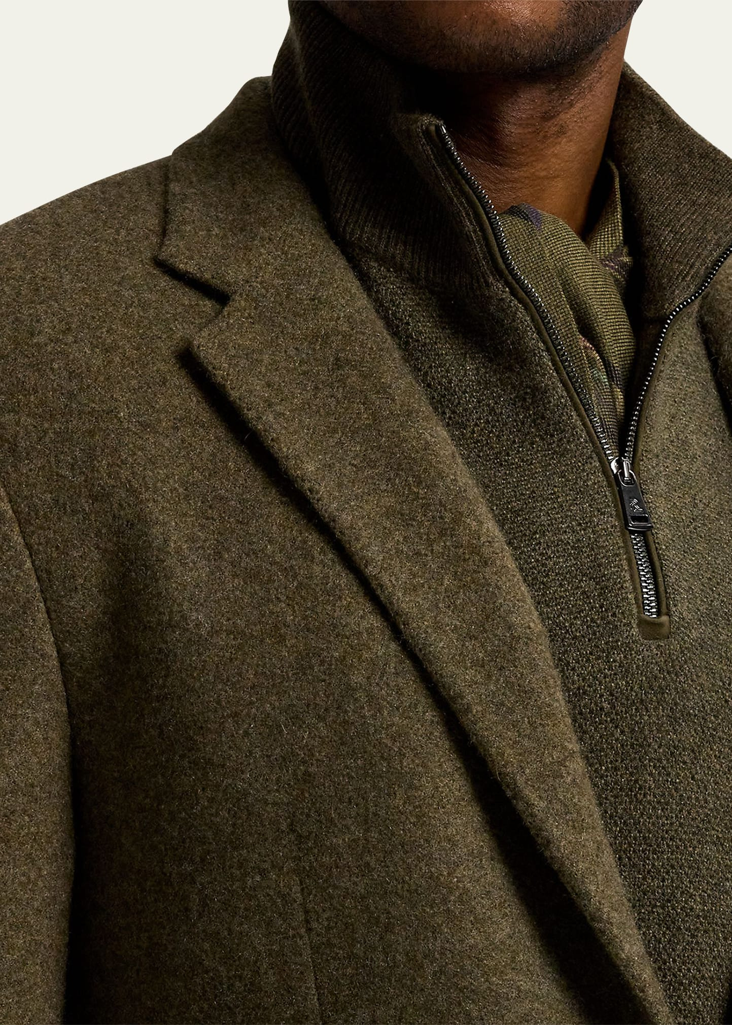 Men's Brushed Cashmere Twill Blazer - 5
