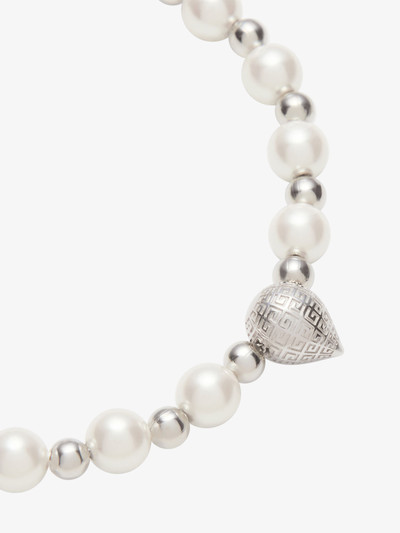 Givenchy G STUD BRACELET IN METAL WITH PEARLS outlook