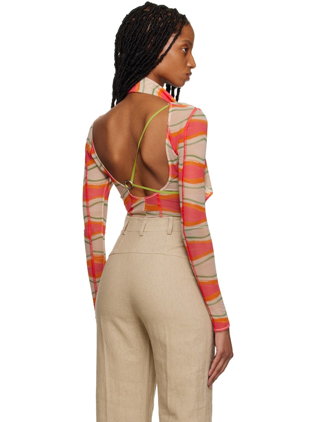 Multicolor Le Raphia 'Le Body Abanaba' Bodysuit - 3