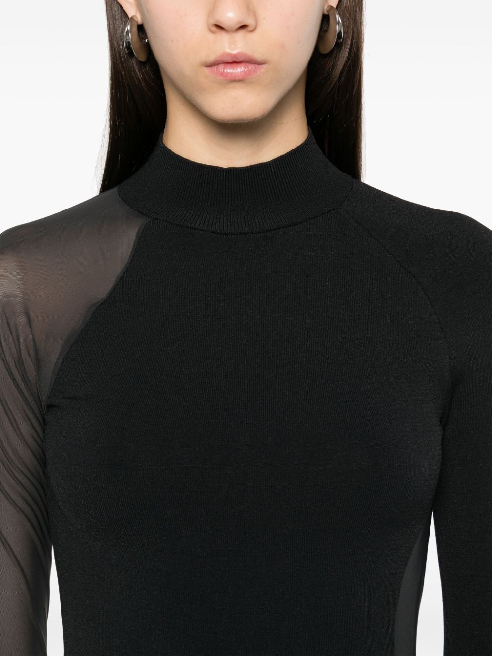 panelled midi dress - 5