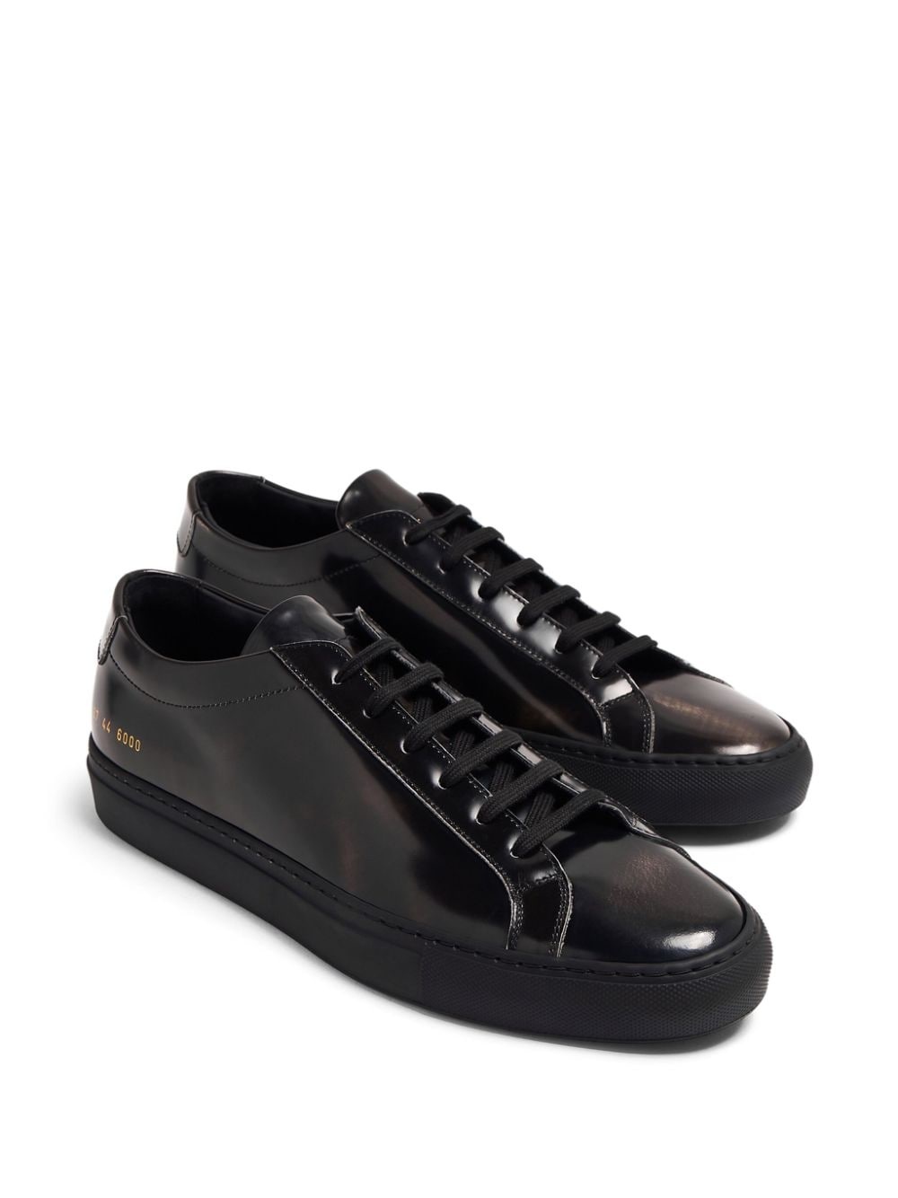 stamped-detail patent-leather sneakers - 5