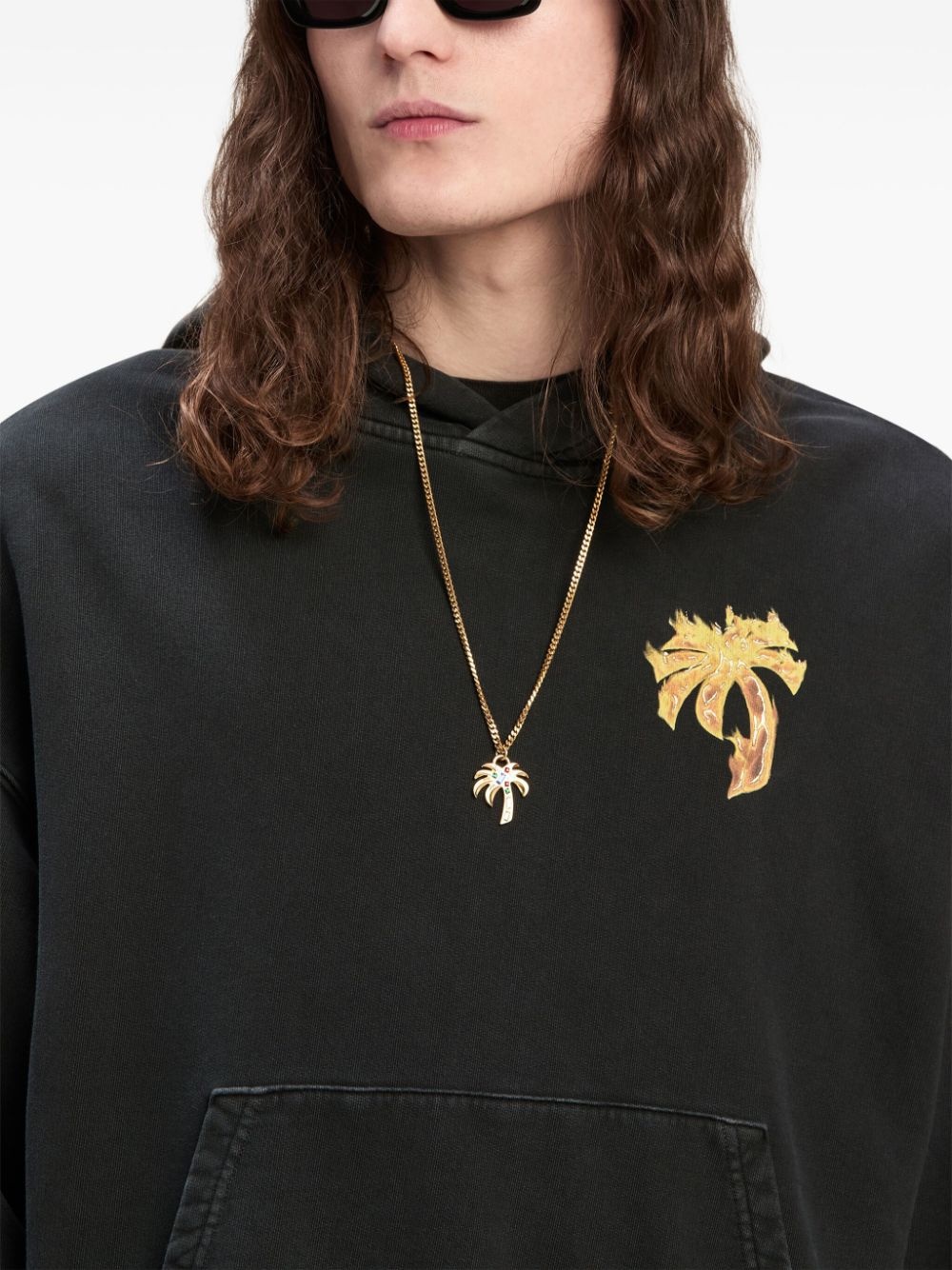 Burning Palm cotton hoodie - 6