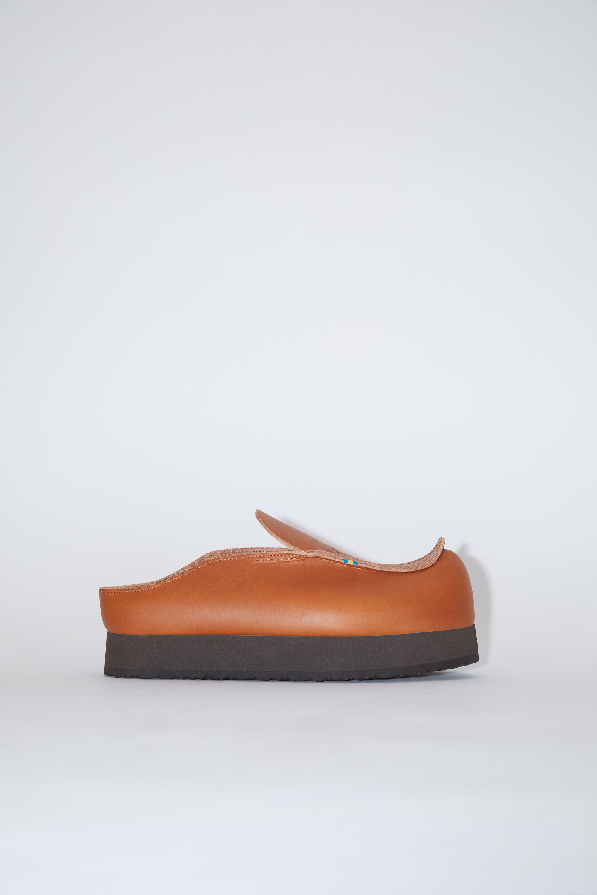 Leather slip-on shoes - Cognac brown - 1