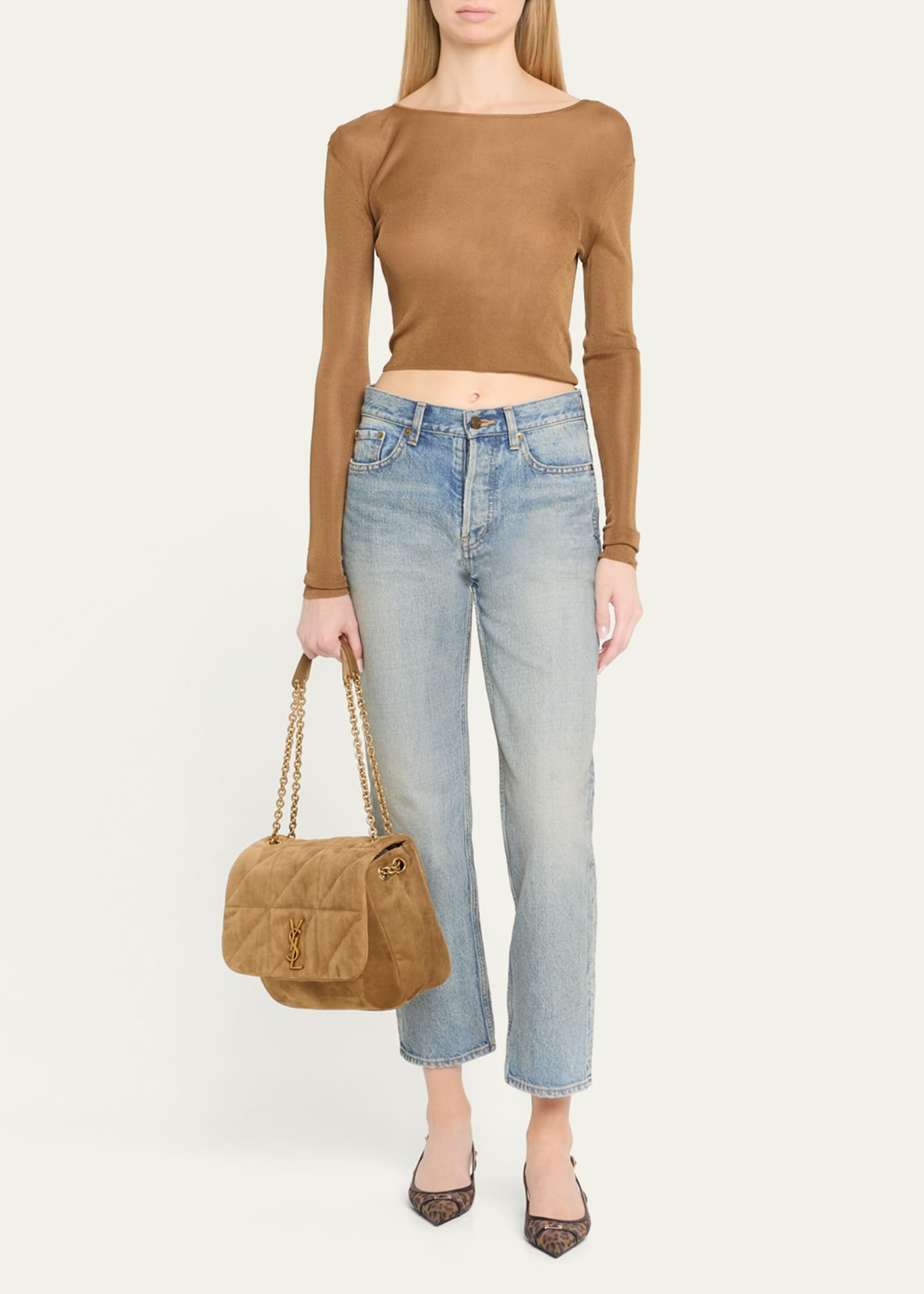 Jamie 4.3 Medium Quilted Suede Shoulder Bag - 6