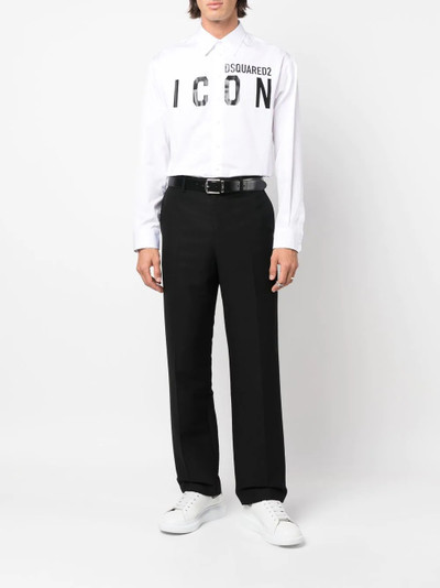 DSQUARED2 logo-print cotton shirt outlook