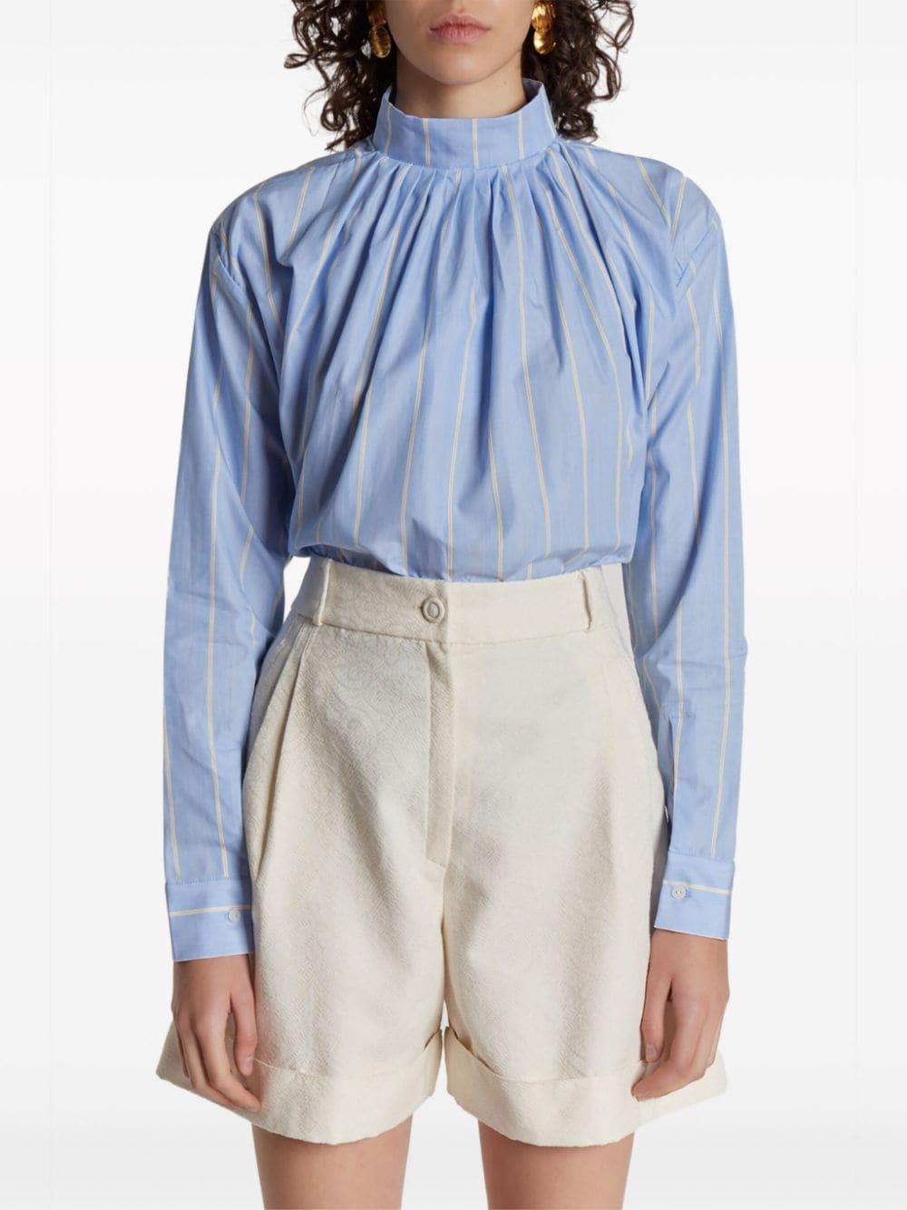 Robert gathered-detail striped blouse - 3