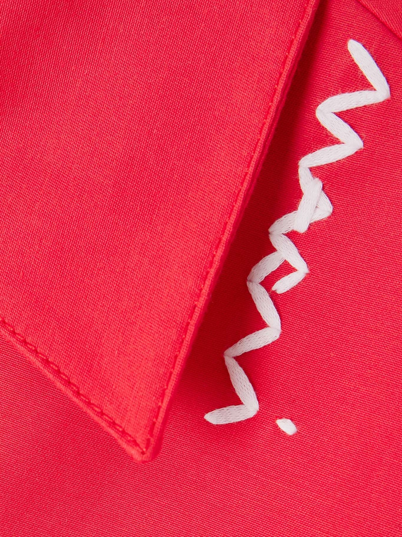 ワンピース Marni Oversized embroidered cotton mini dress Red Marni Oversized embroidered cotton mini dress Red | REVERSIBLE