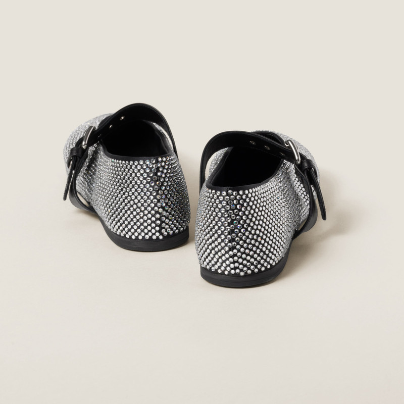 Miu Miu Satin ballerinas with crystals outlook