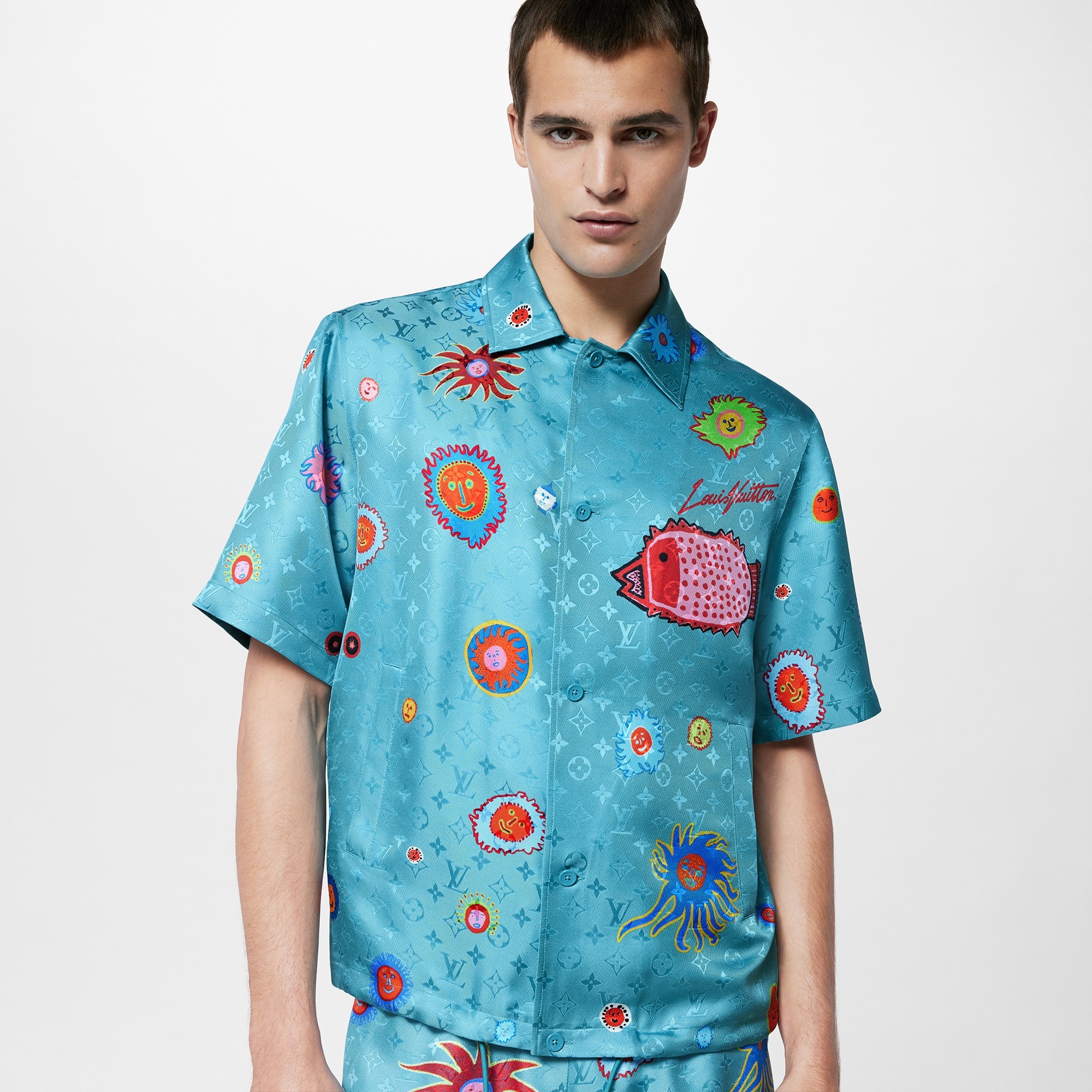 Louis Vuitton LV x YK Monogram Faces Short Sleeve Shirt
