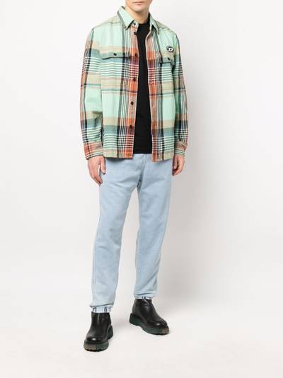 Diesel check-print cotton shirt outlook