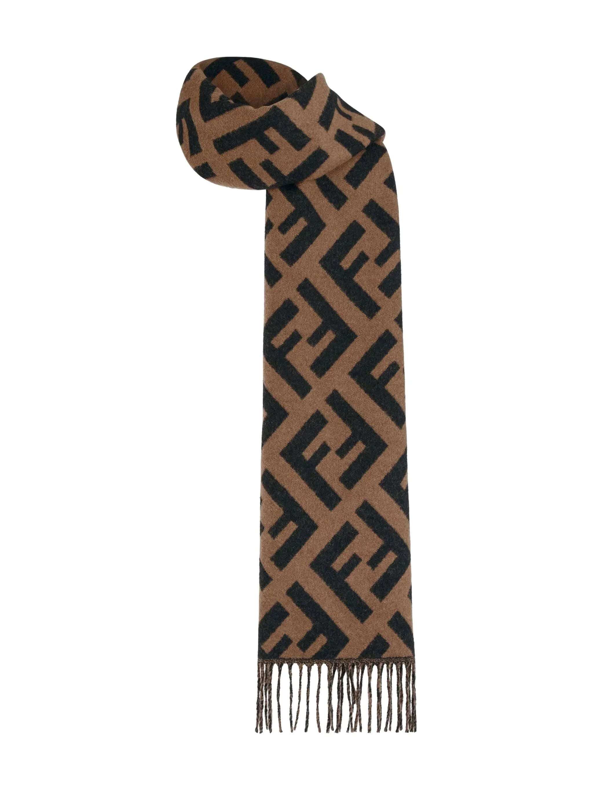 jacquard knit FF logo scarf - 2