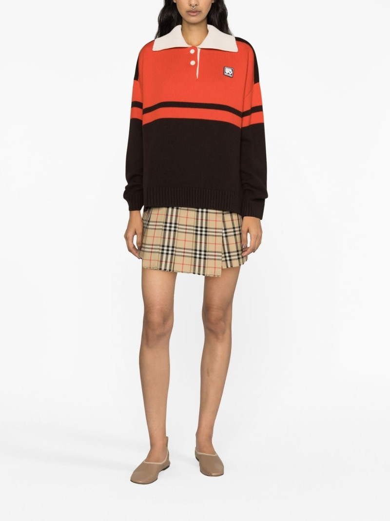 WALES BONNER Calm wool-blend polo jumper outlook