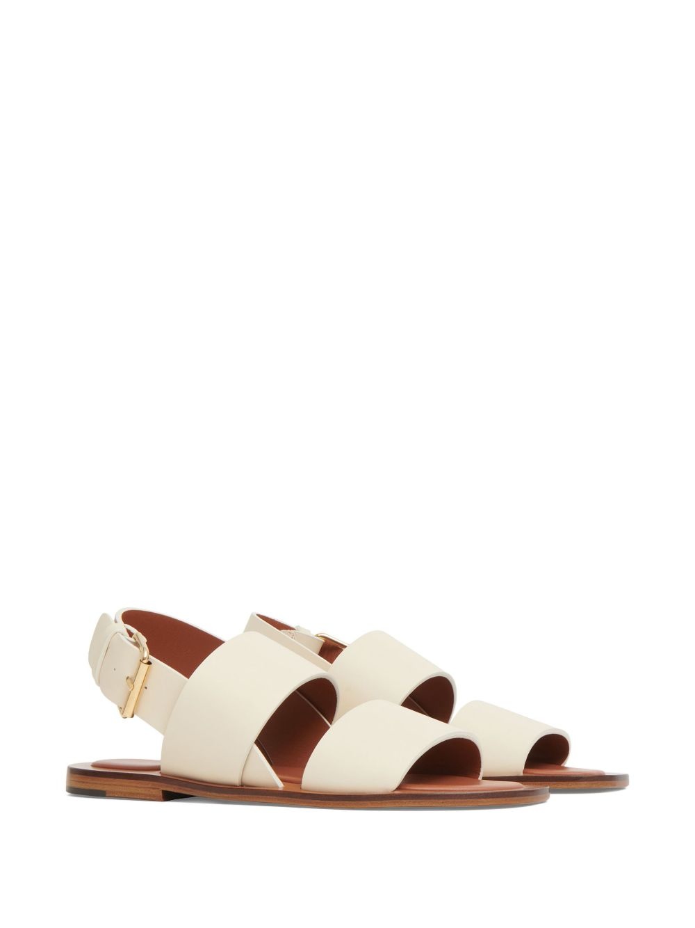leather flat sandals - 2