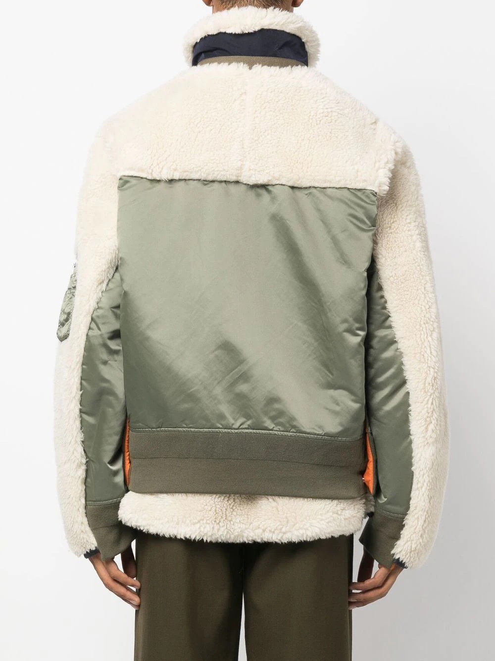 panelled funnel neck jacket - 4