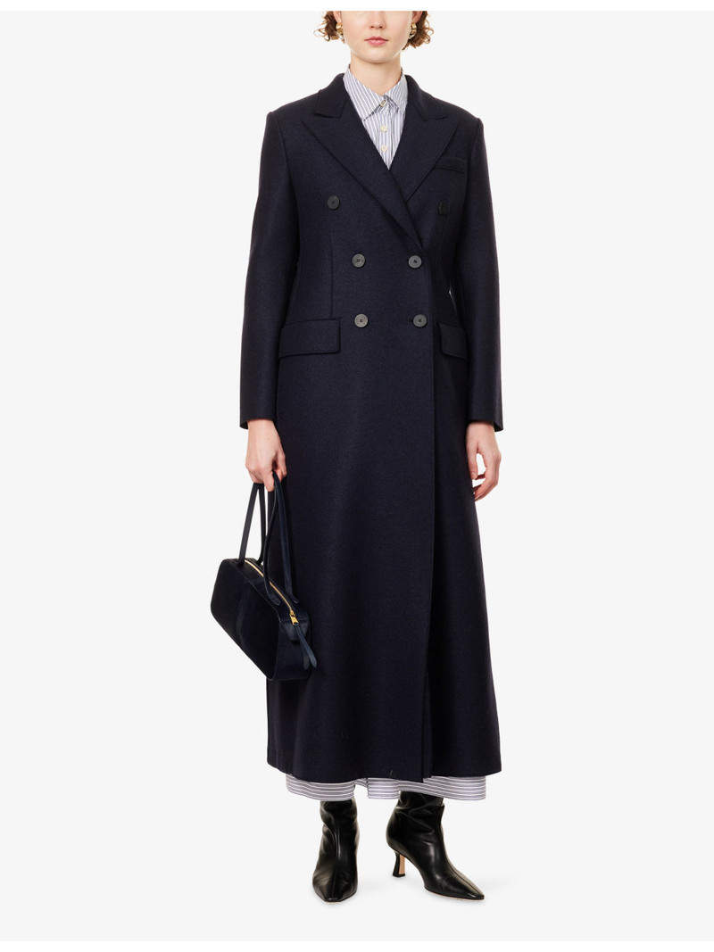 Harris Wharf London Tailored Double-Breasted Wool Coat outlook
