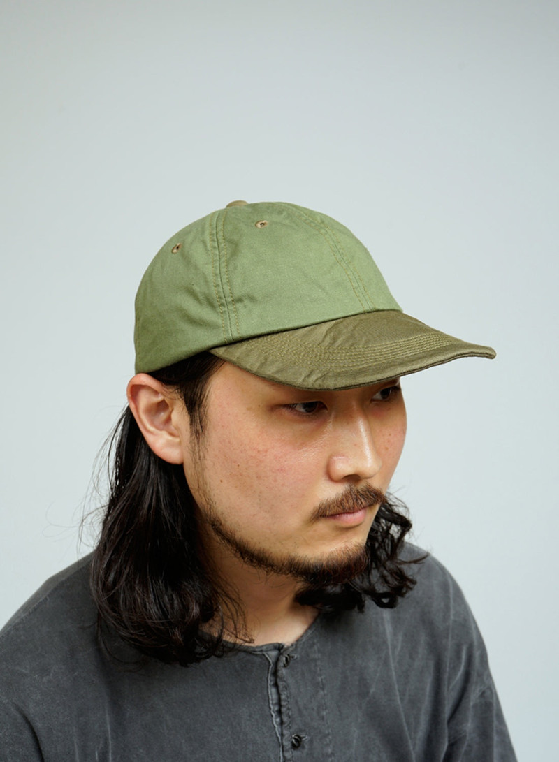 Nigel Cabourn Baseball Cap Cotton Twill in Green outlook