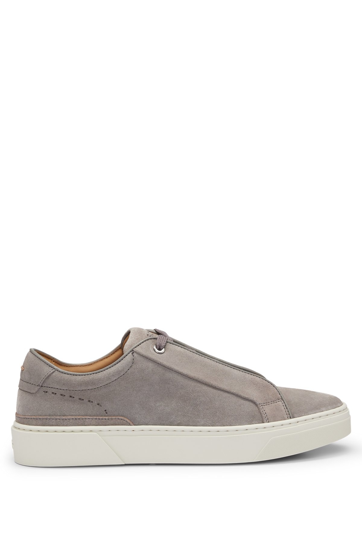 GARY SUEDE LOW-TOP TRAINERS WITH BRANDED LACE LOOP - 1