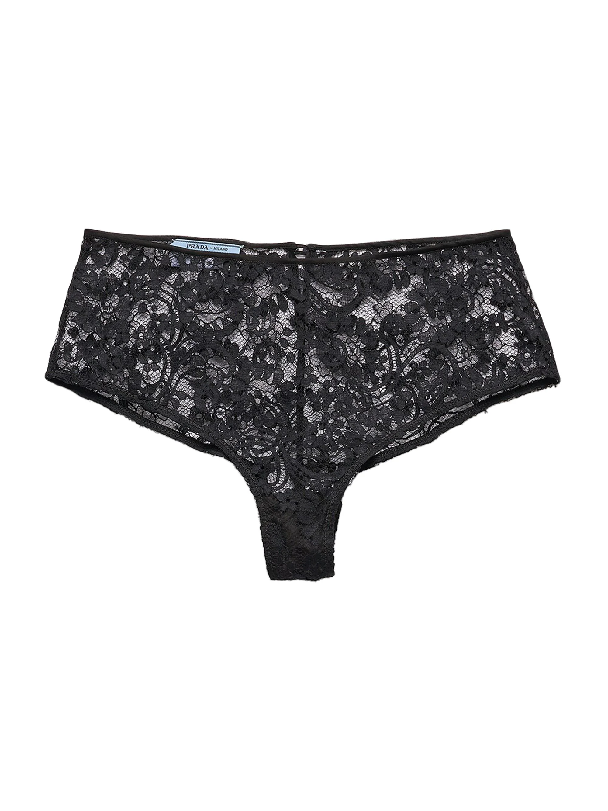 Women's Lace Hipster Panties - Black - 1