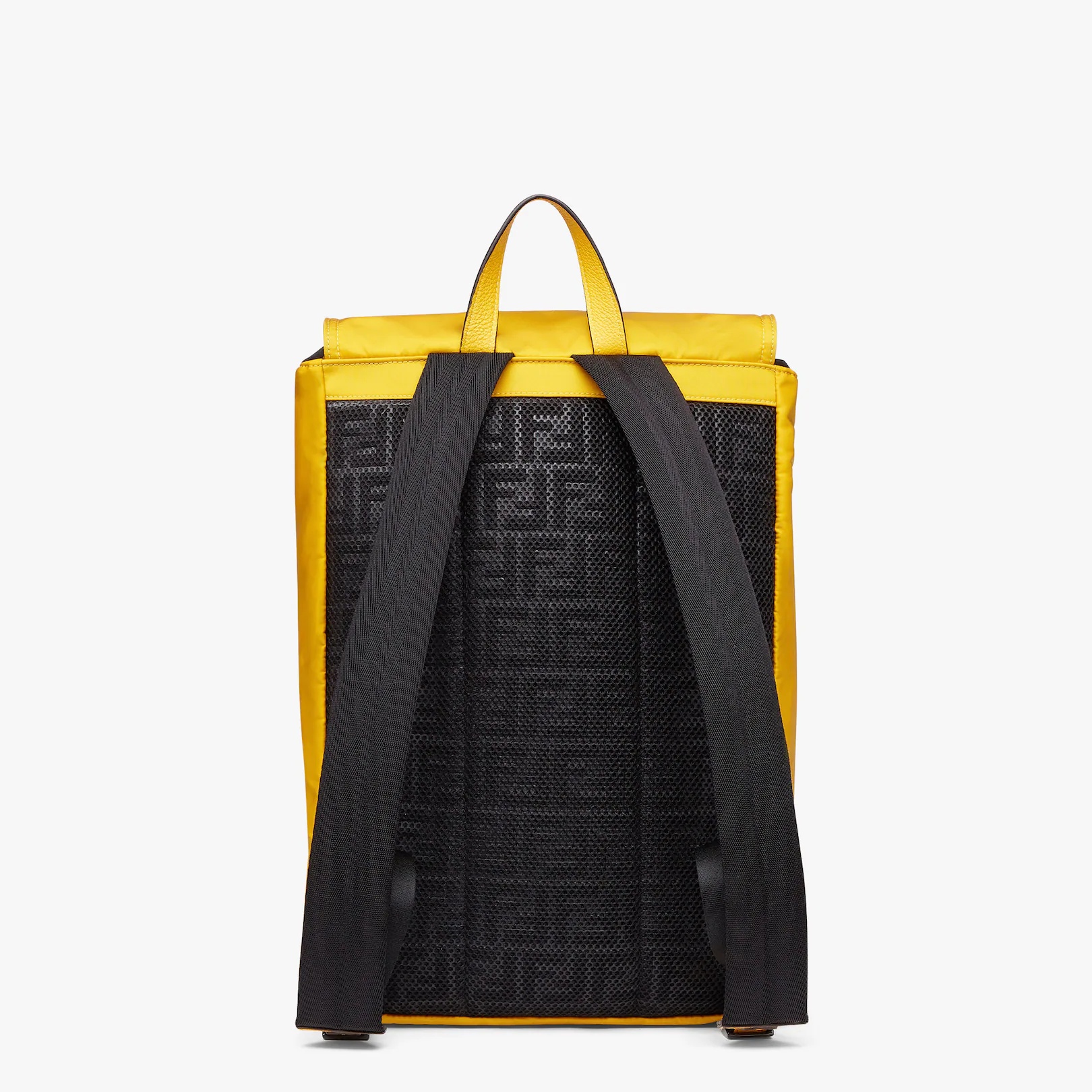 Yellow nylon backpack - 3