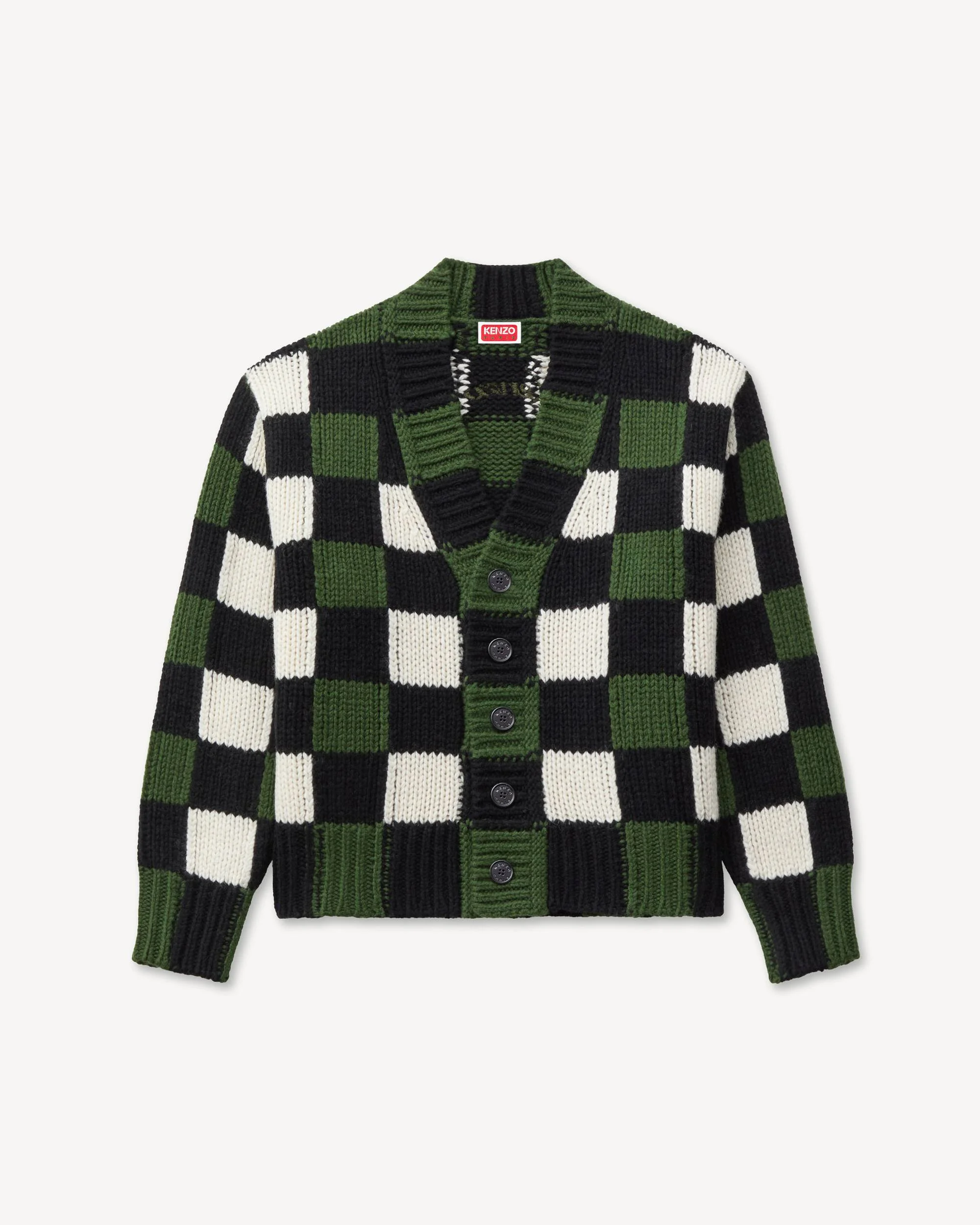'KENZO Checks' cardigan in wool - 1