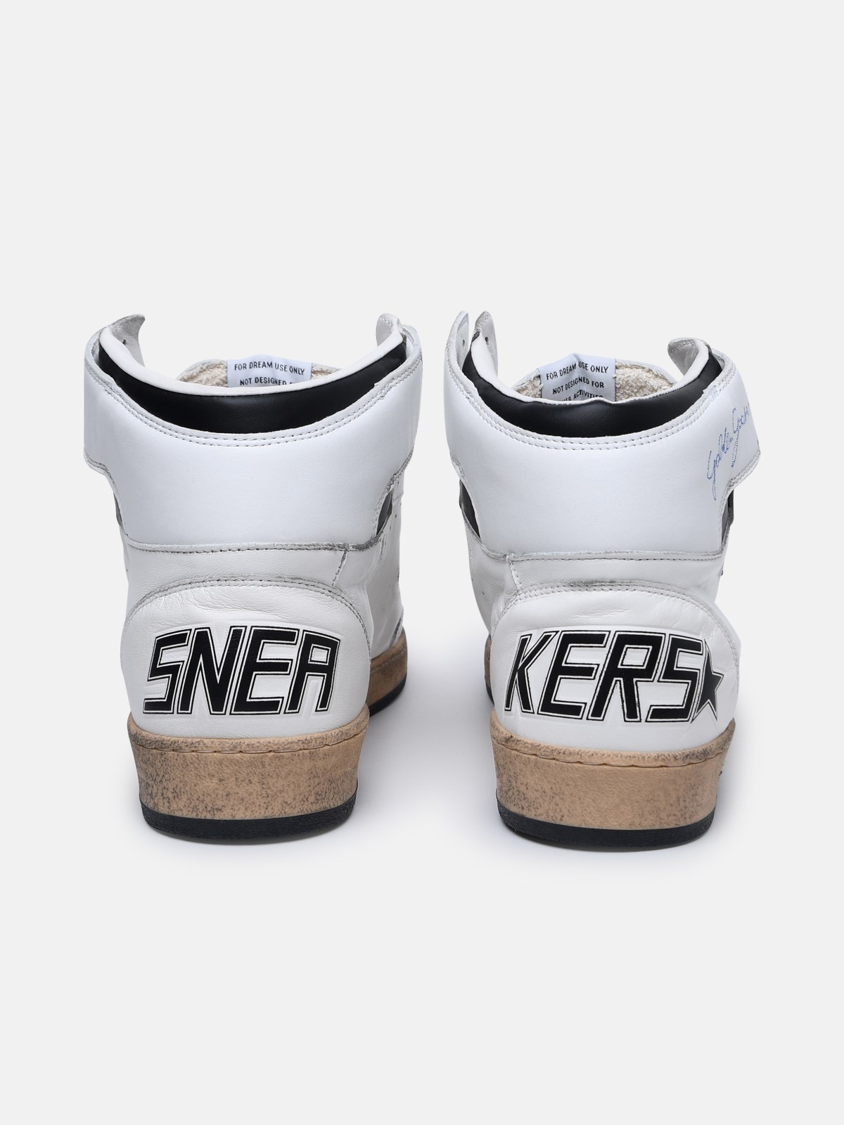WHITE LEATHER SKY-STAR SNEAKERS - 4