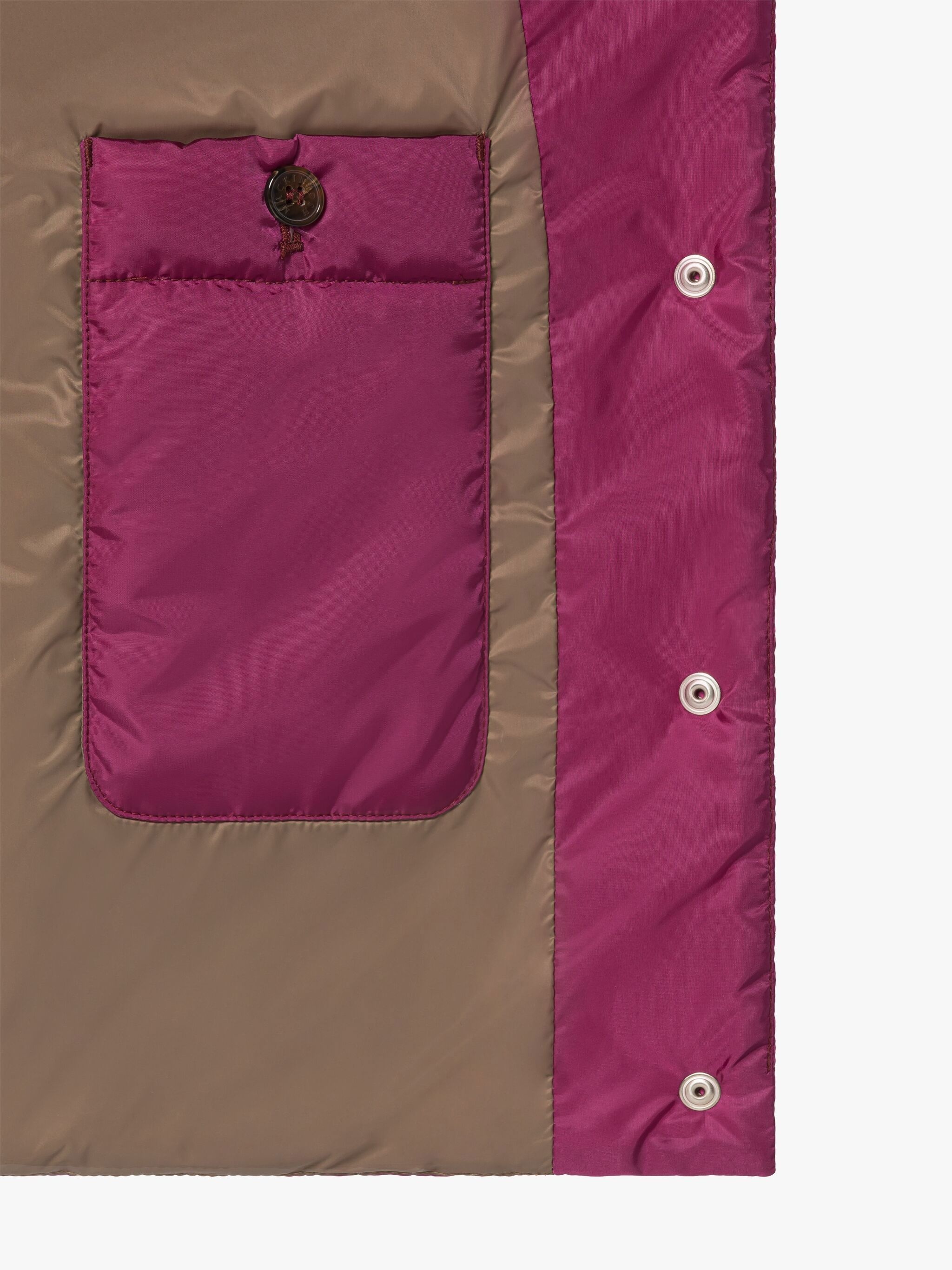 ISABEL BURGUNDY NYLON LINER VEST - 6
