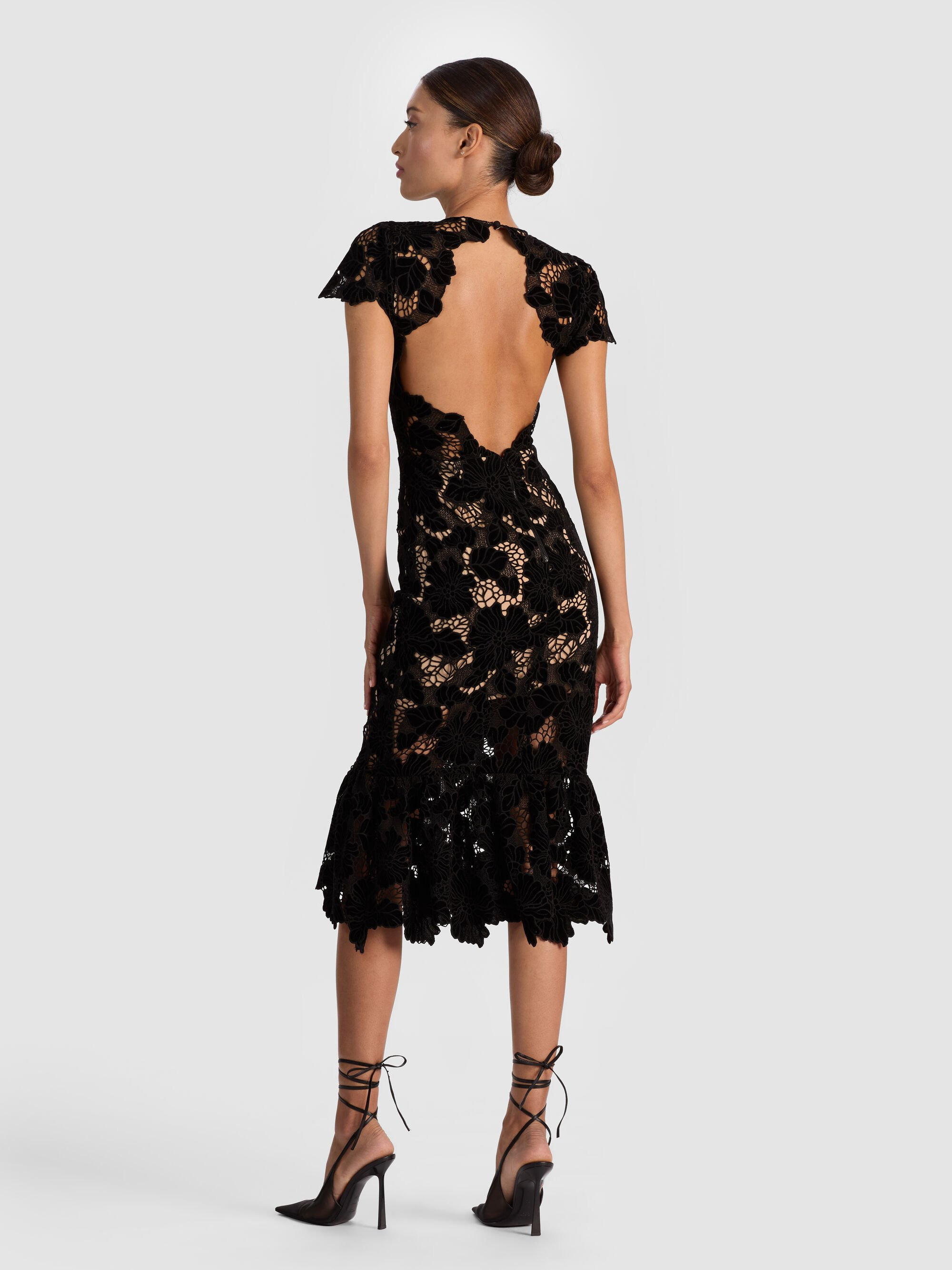 CLOVER OPEN BACK MIDI DRESS - 4