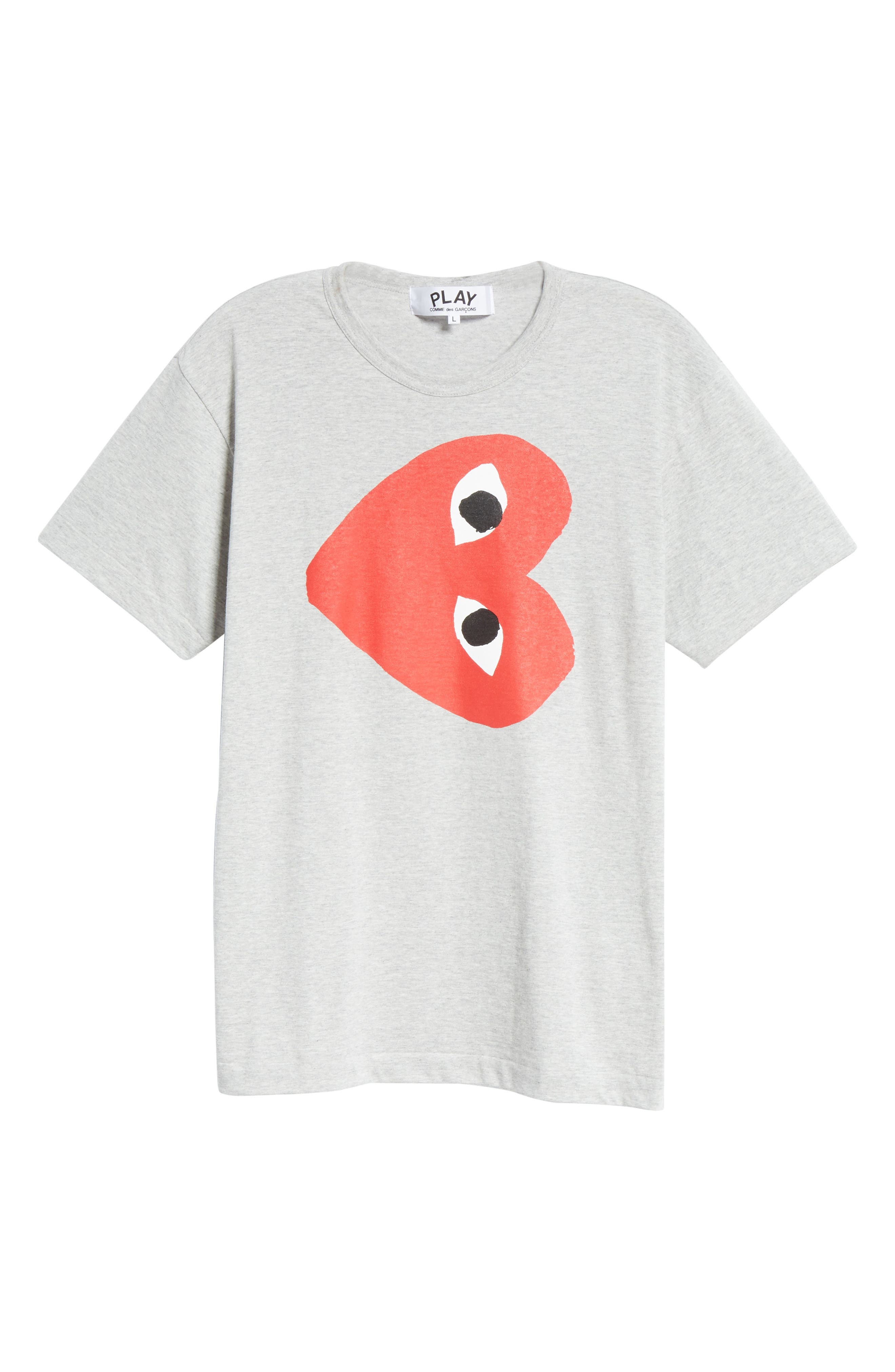 Comme des Garçons PLAY Heart Logo Graphic Tee in Grey at Nordstrom - 5