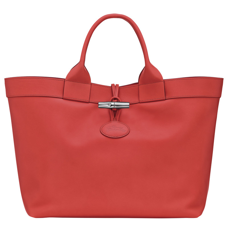 Le Roseau L Tote bag Red - Leather 1