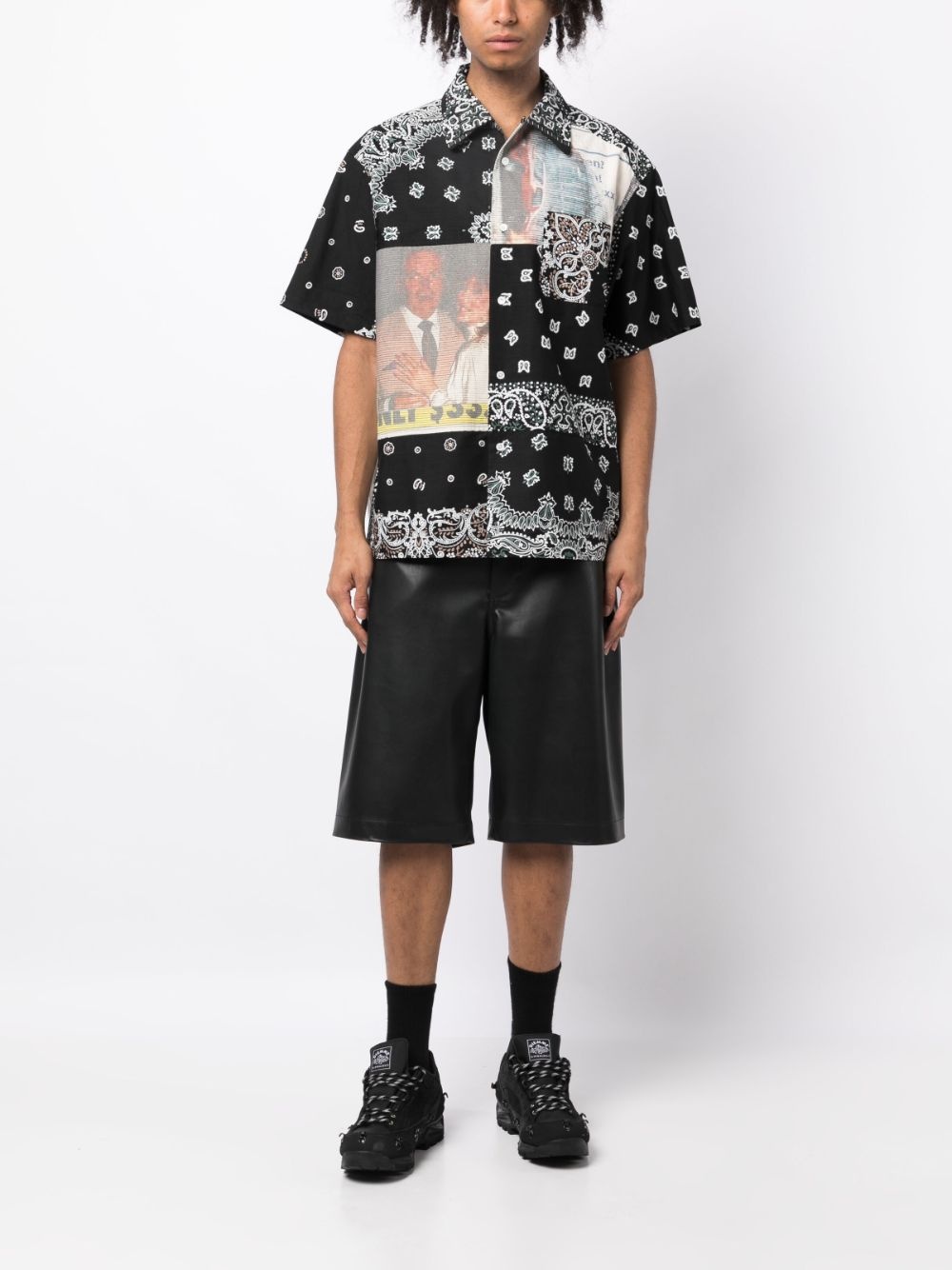 bandana-print cotton shirt - 2