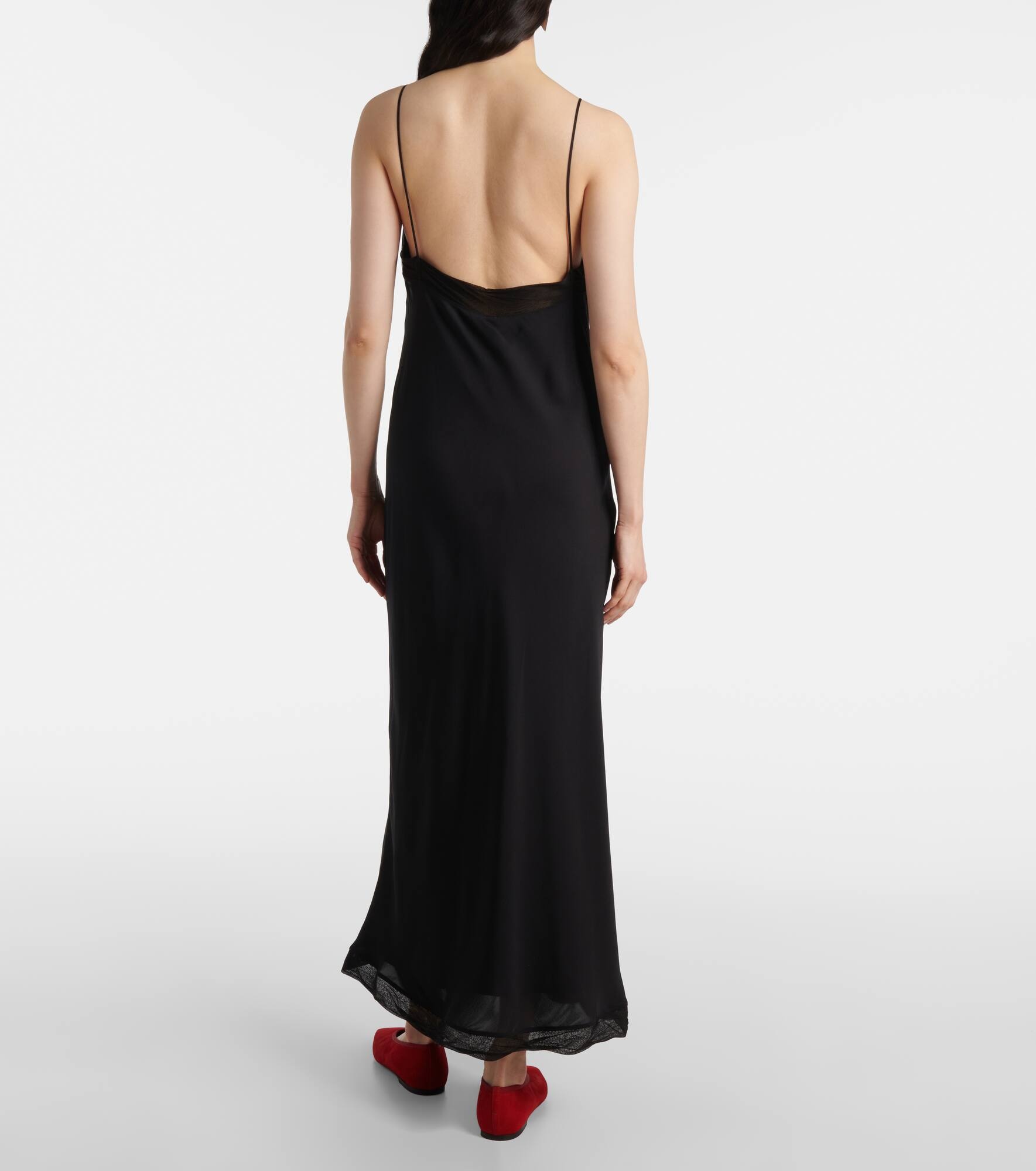 Silk satin slip dress - 3