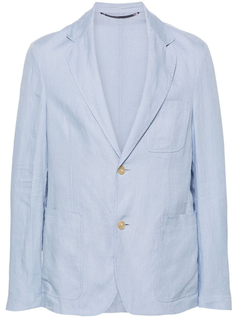 single-breasted linen blazer 1