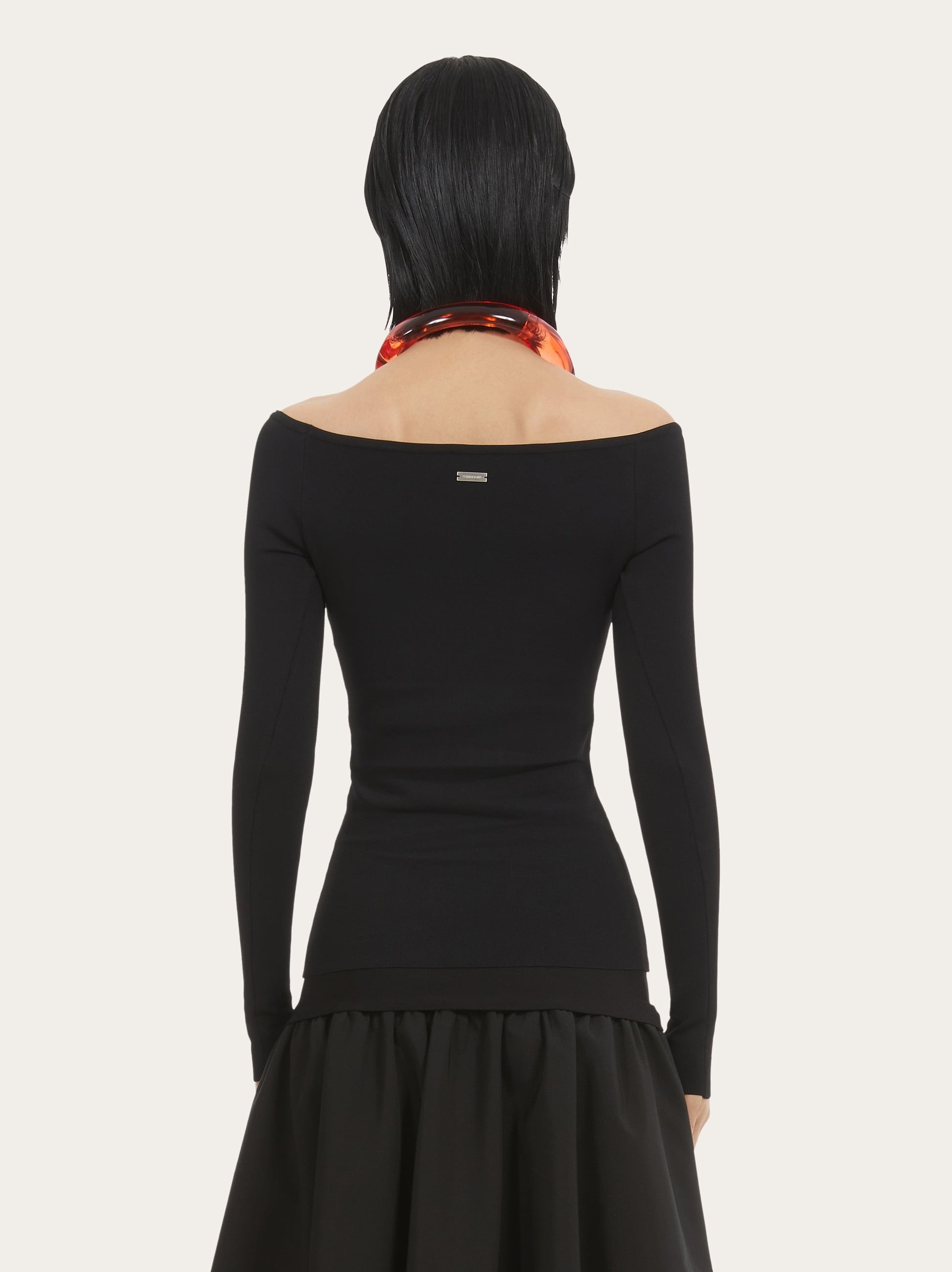 Round neck fitted top - 3