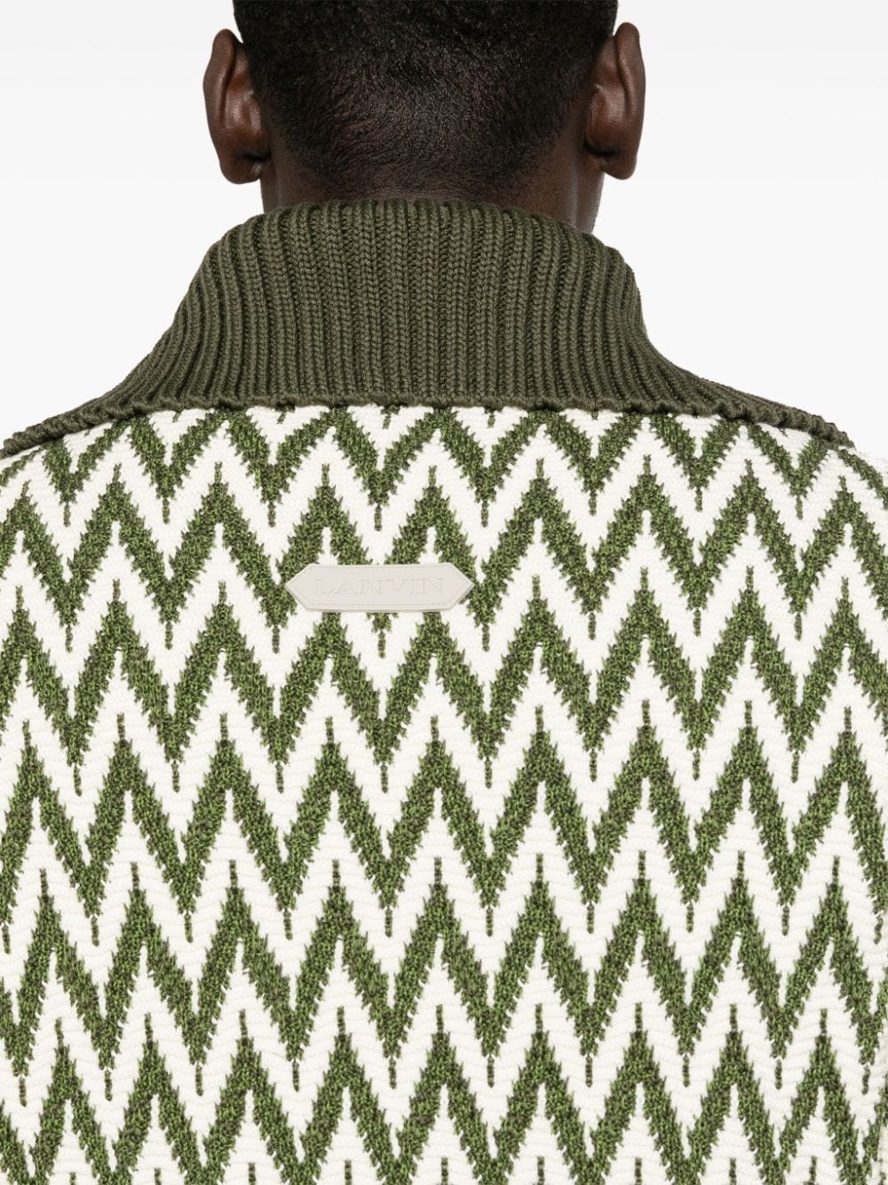 Curb herringbone cotton cardigan - 5