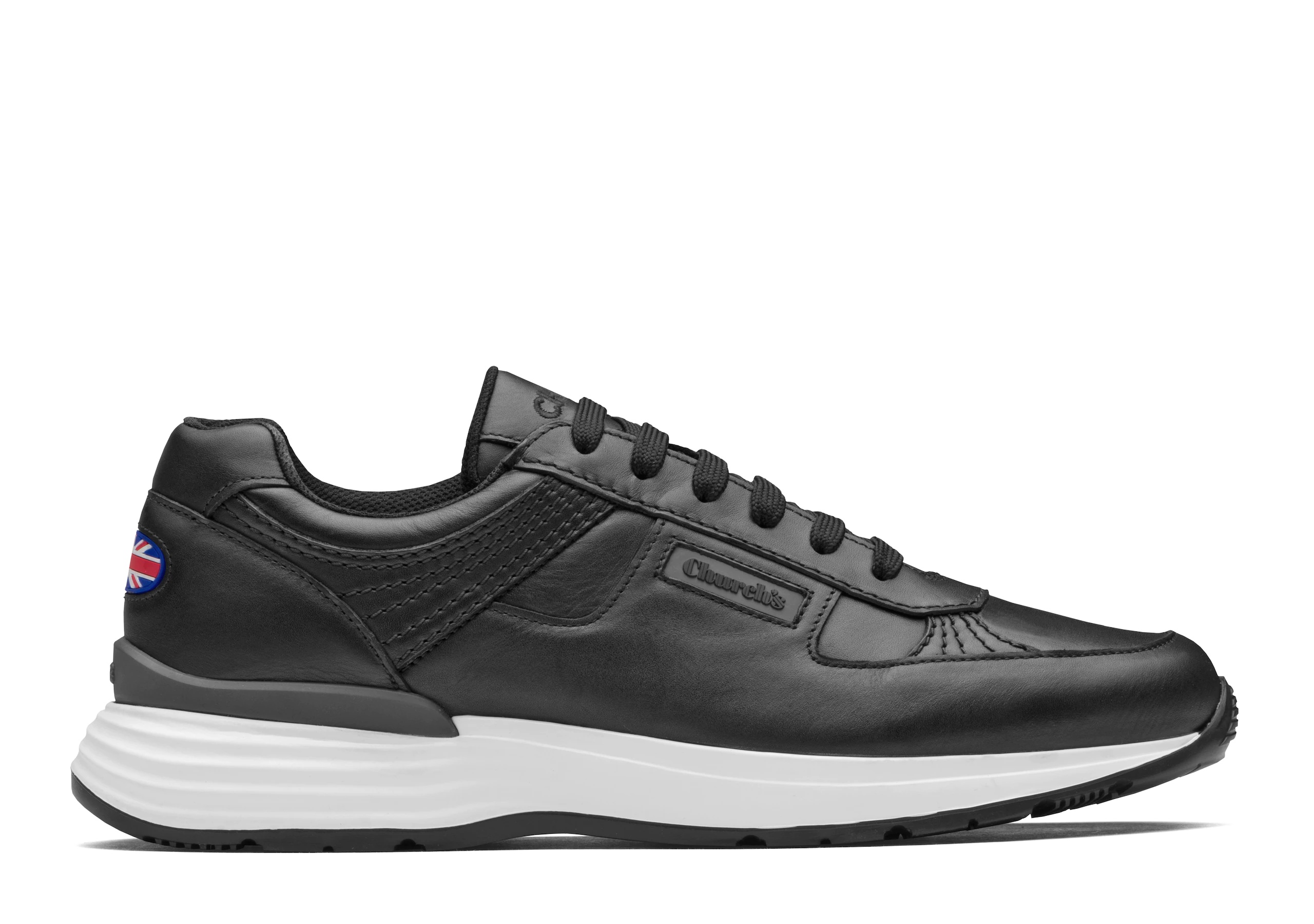 Ch873
Plume Calf Leather Retro Sneaker Black - 1
