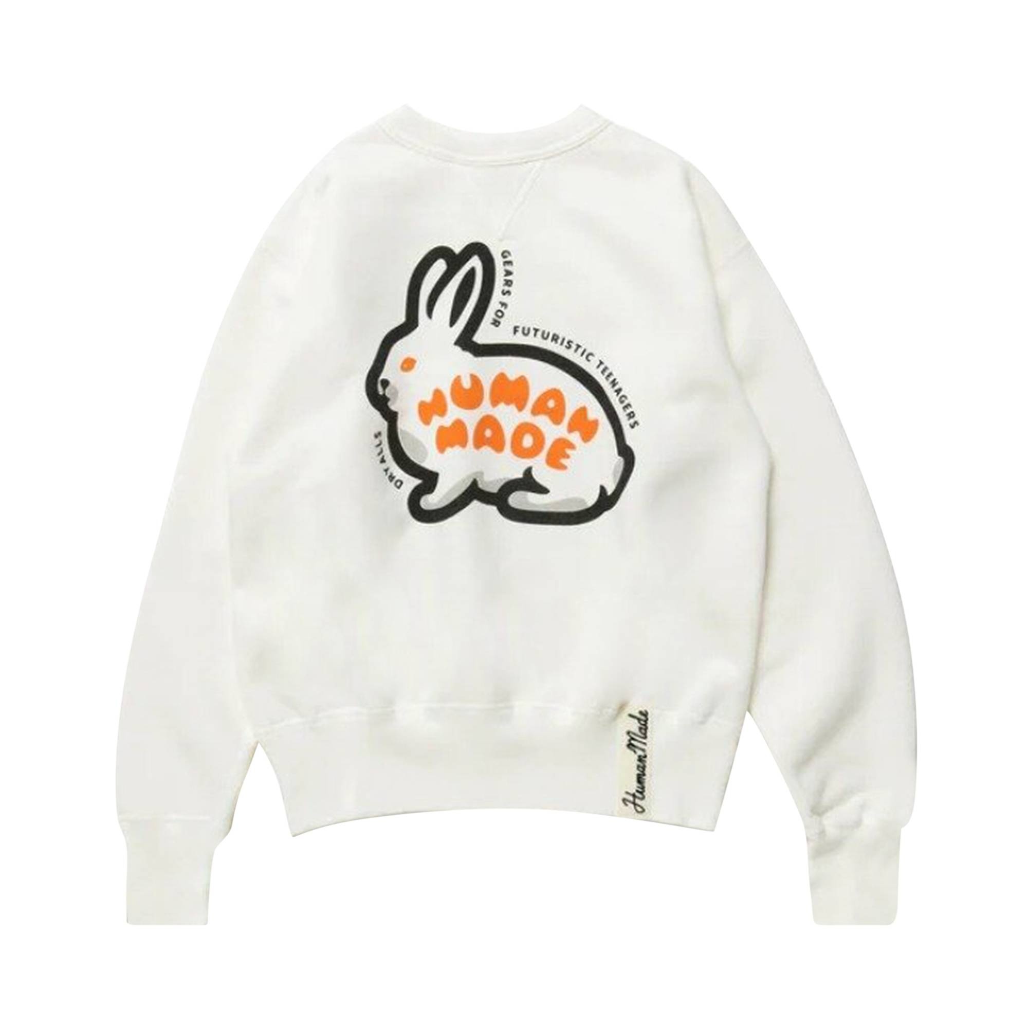 Human Made Crewneck Sweatshirt Rabbit 'White' - 1