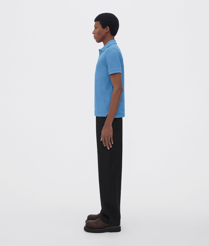 Bottega Veneta cotton piquet jersey polo outlook