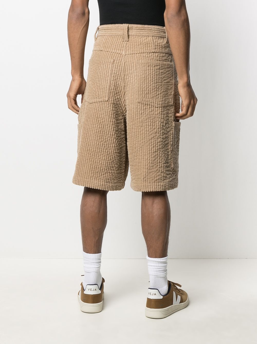 multi-pocket corduroy shorts - 4