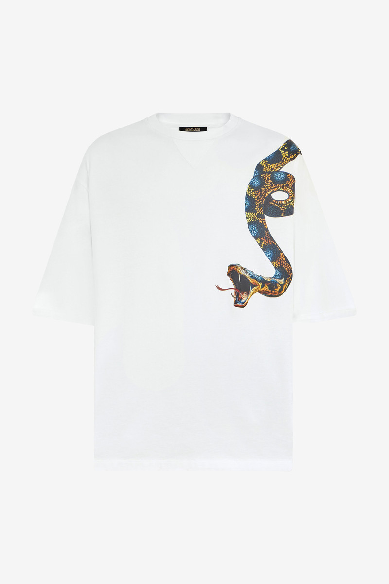 Oversized T-shirt with Snake Print 1