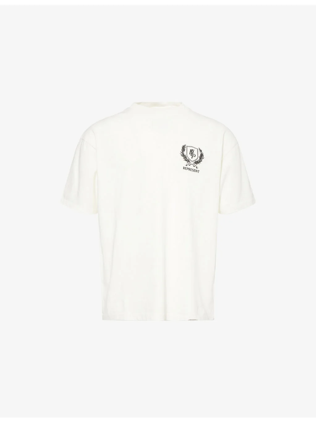 Crest Text-Print Cotton T-Shirt - 1