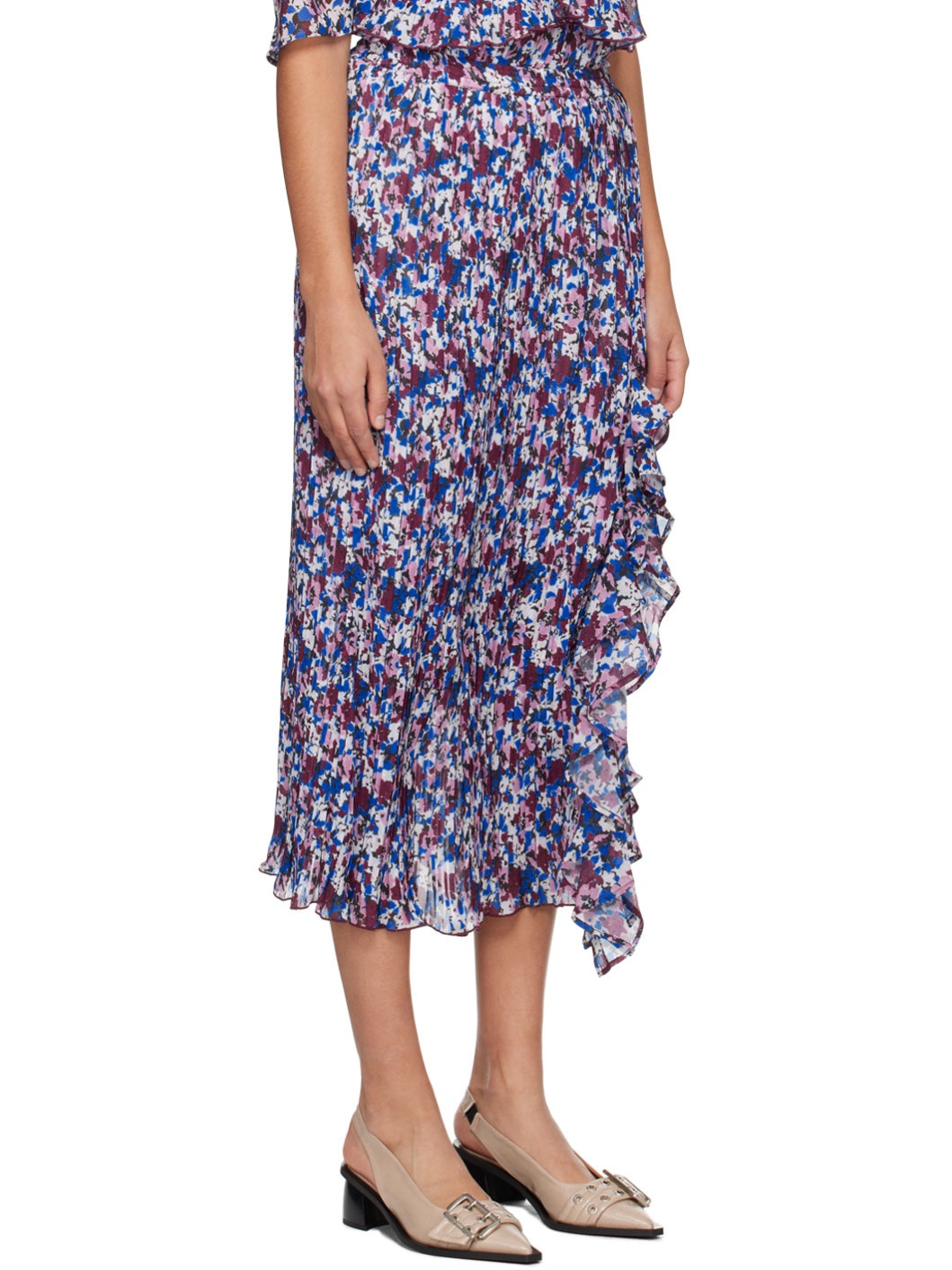 Multicolor Pleated Midi Skirt - 2