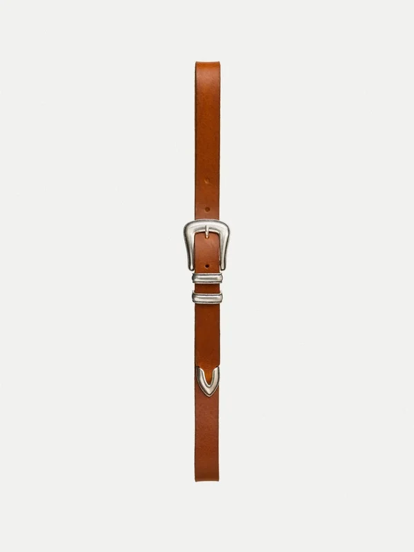 Western Silver Belt Toffee Brown - 1