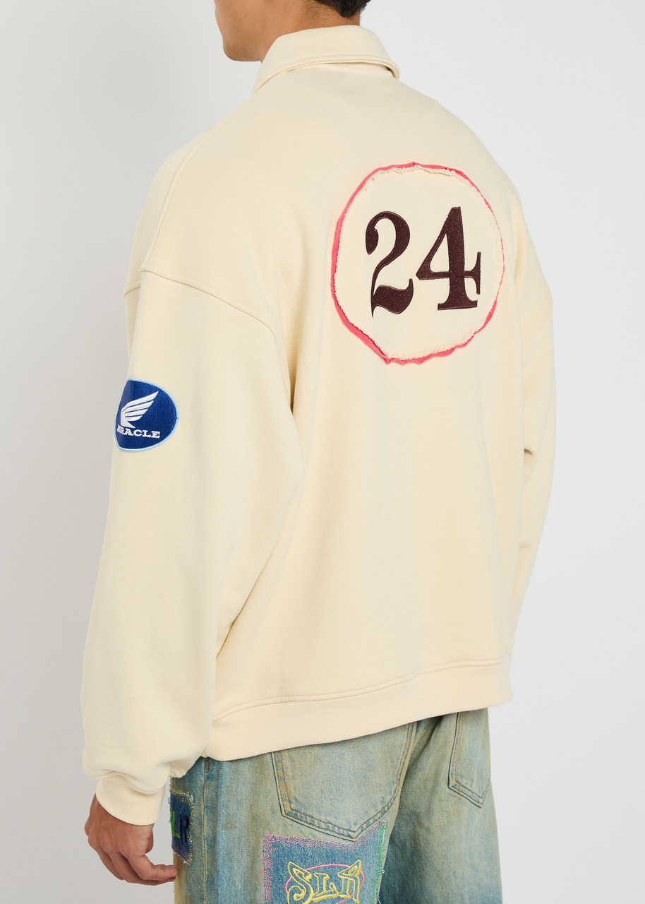 Nahmias Embroidered Cotton Polo Sweatshirt - 3