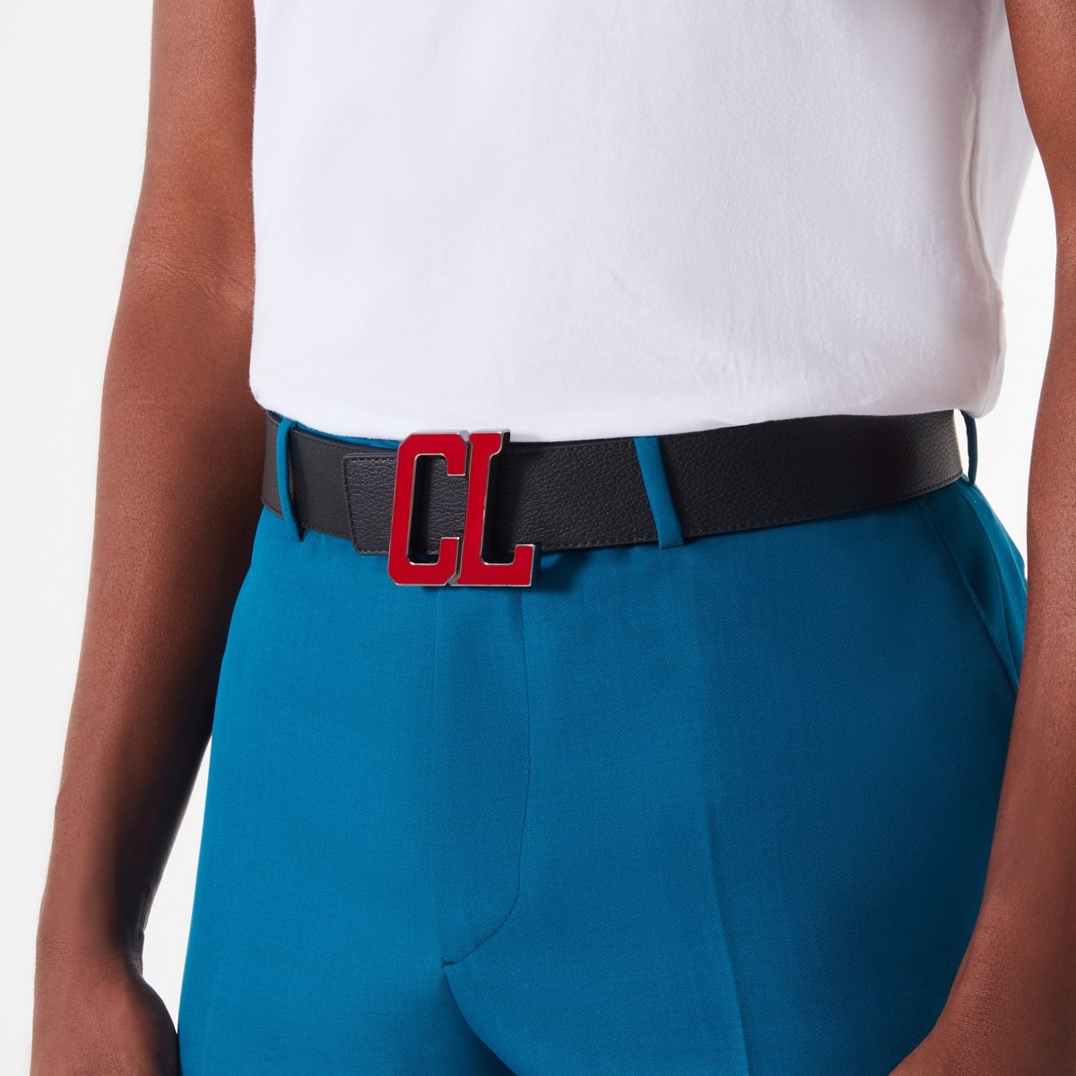 Happy Rui Cl Logo Belt BLACK/LOUBI/GUN METAL-LOUBI - 2