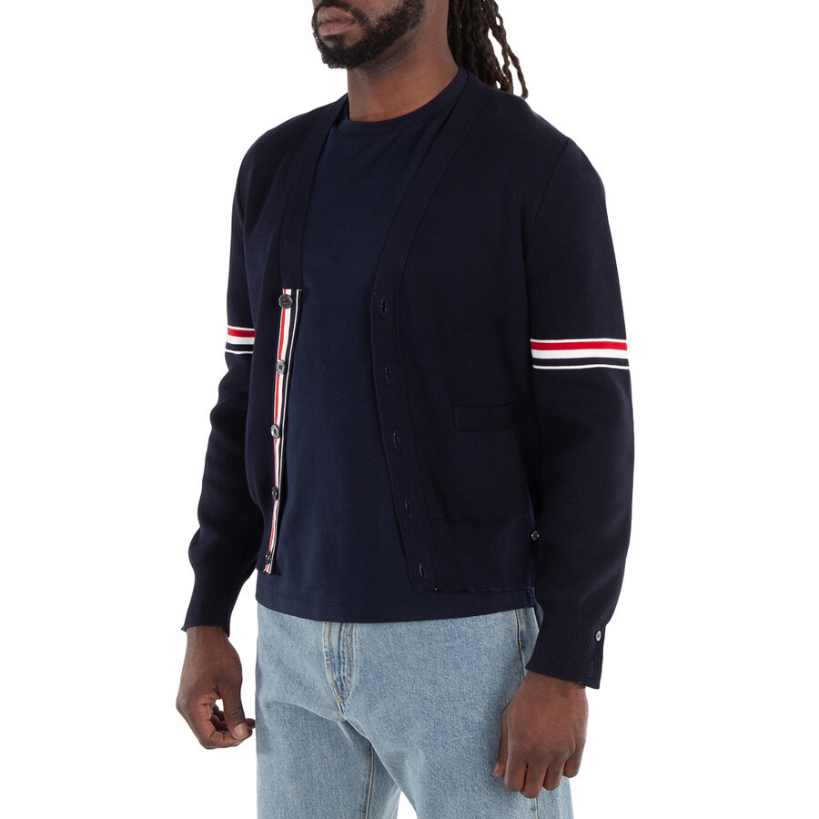 Thom Browne Stripe Detailed Milano V-Neck Cardigan - 2