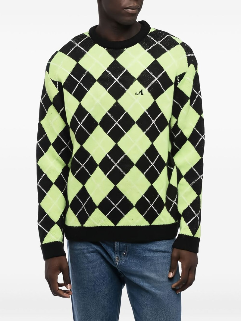 argyle-check pattern jumper 1