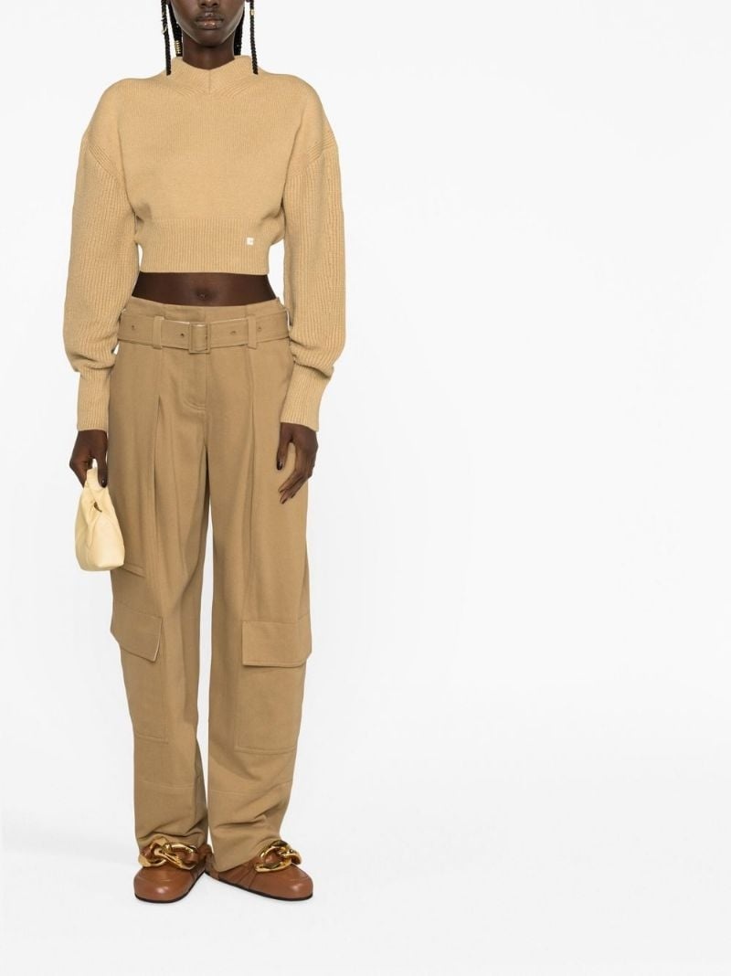 belted wide-leg trousers - 3