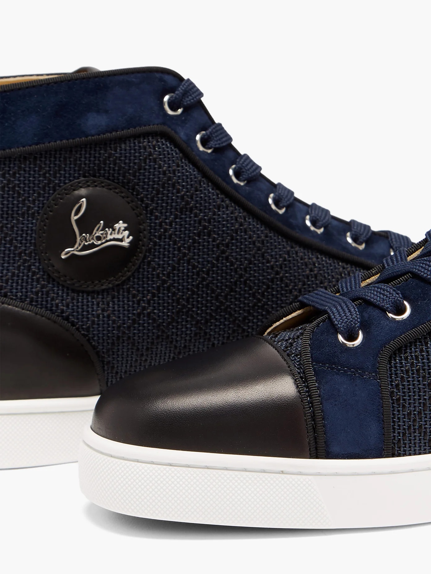 Louis Orlato leather-trimmed high-top trainers - 6