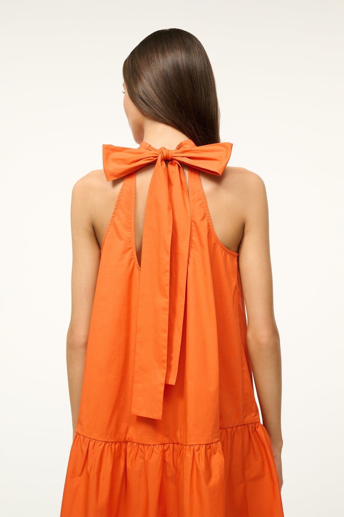 STAUD MINI MARLOWE DRESS TANGERINE - 6